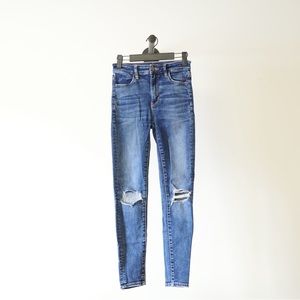 American Eagle Outfitters Super Hi-Rise Jegging Medium Blue Size US 0 Short